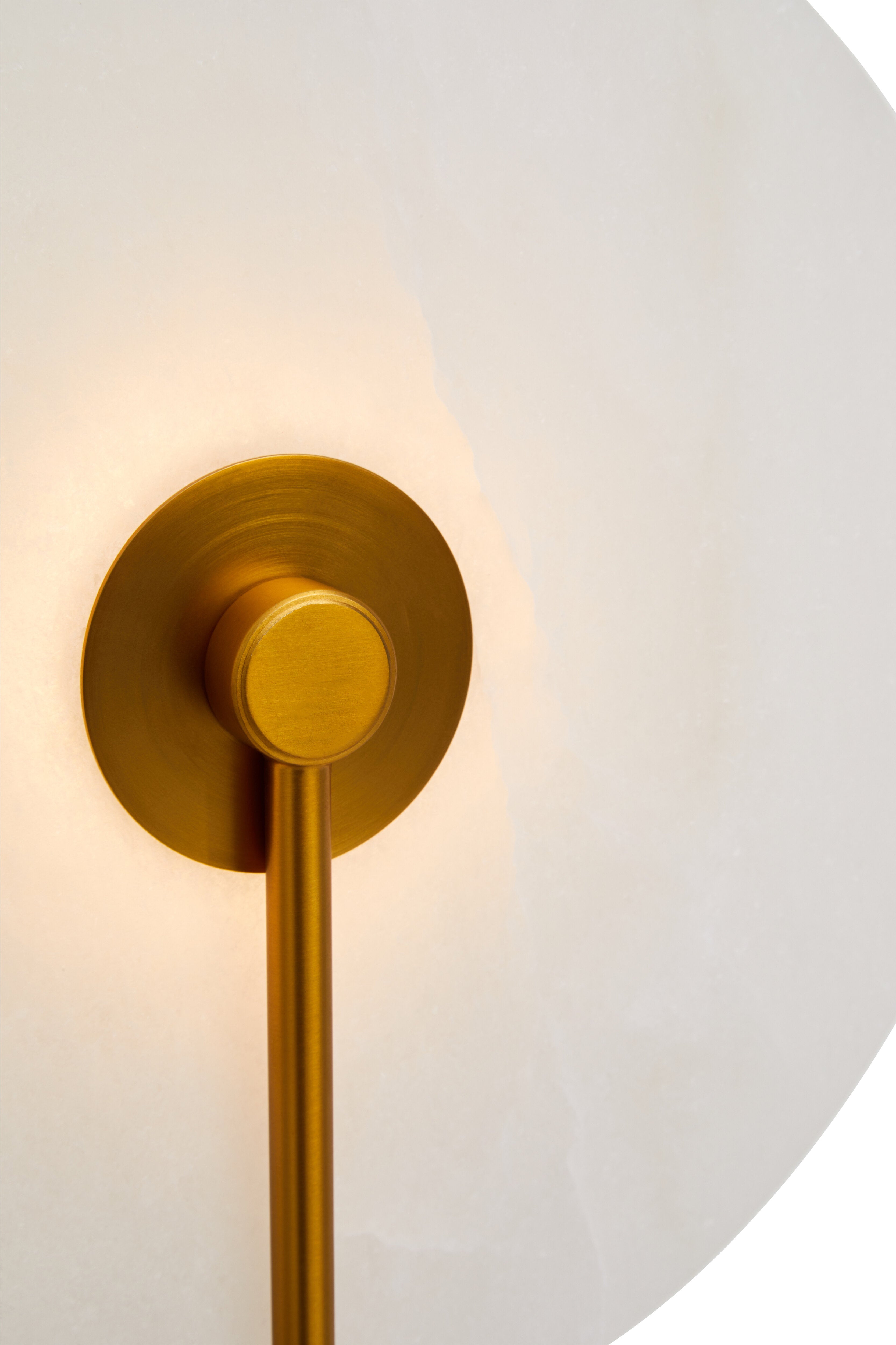 Romeo Gold & White Marble Disc Wall Light